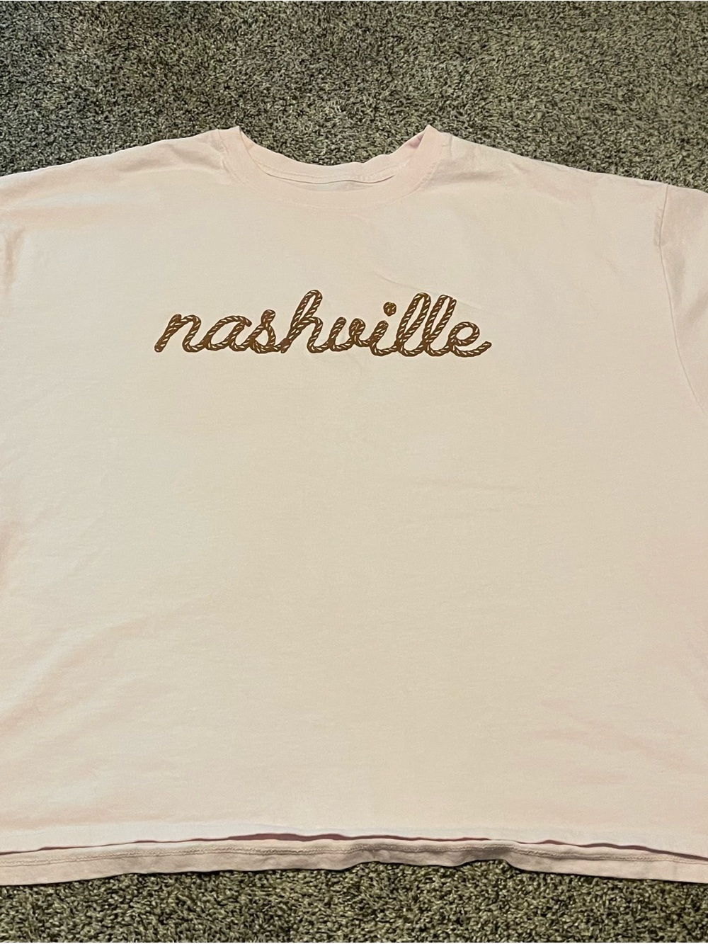 Nashville Script Short Sleeve Tee - Light Pink